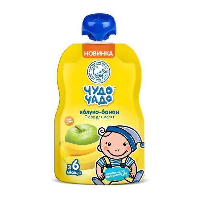 Пюре Чудо-Чадо  з яблук та банану без цукру 90 г