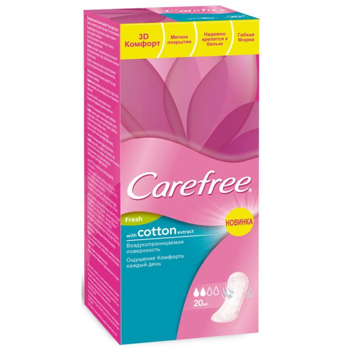 Прокладки Carefree Cotton Fresh №20 (щоденні)
