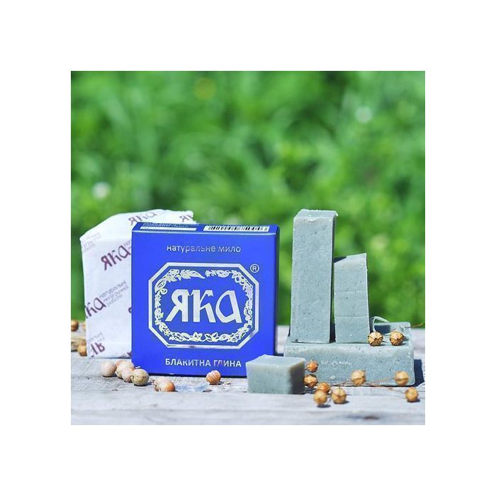 Мило ЯКА Косметичне натуральне блакитна глина 75 г