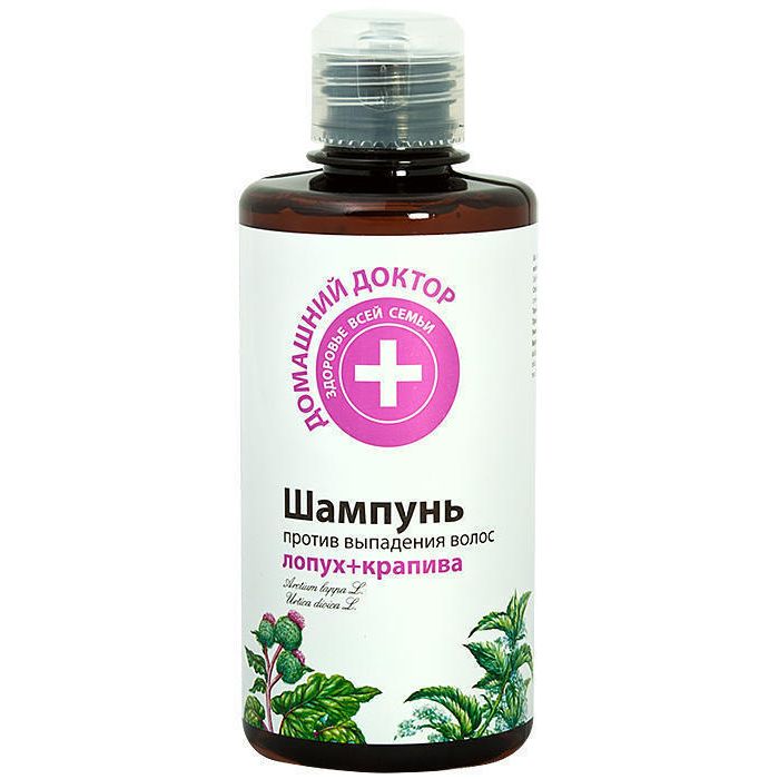 Шампунь Домашний Доктор Кропива-Лопух проти випадіння волосся 300 мл