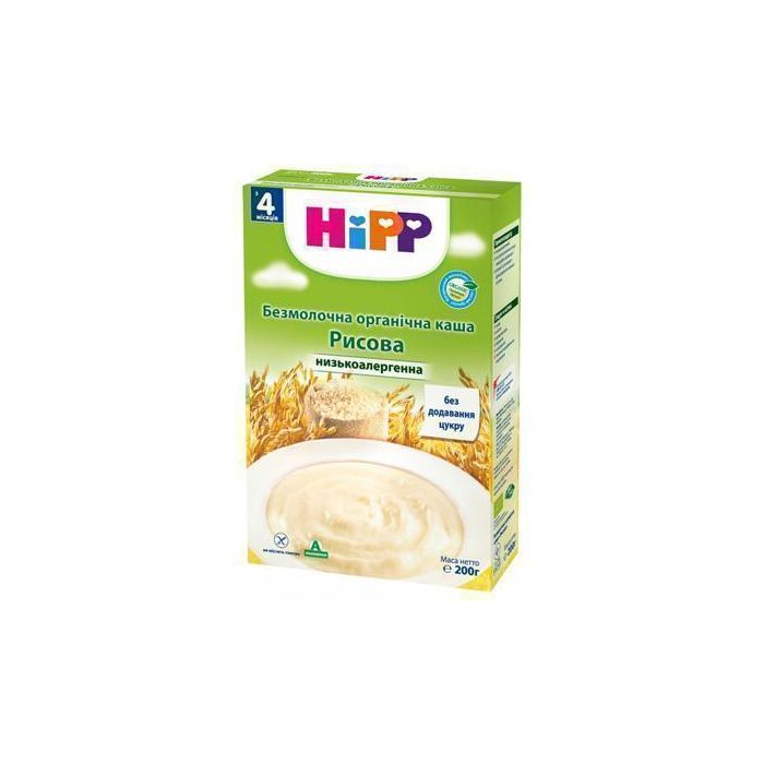 Каша Hipp 2769 безмолочна органічна рисова (з 4 місяців) 200 г