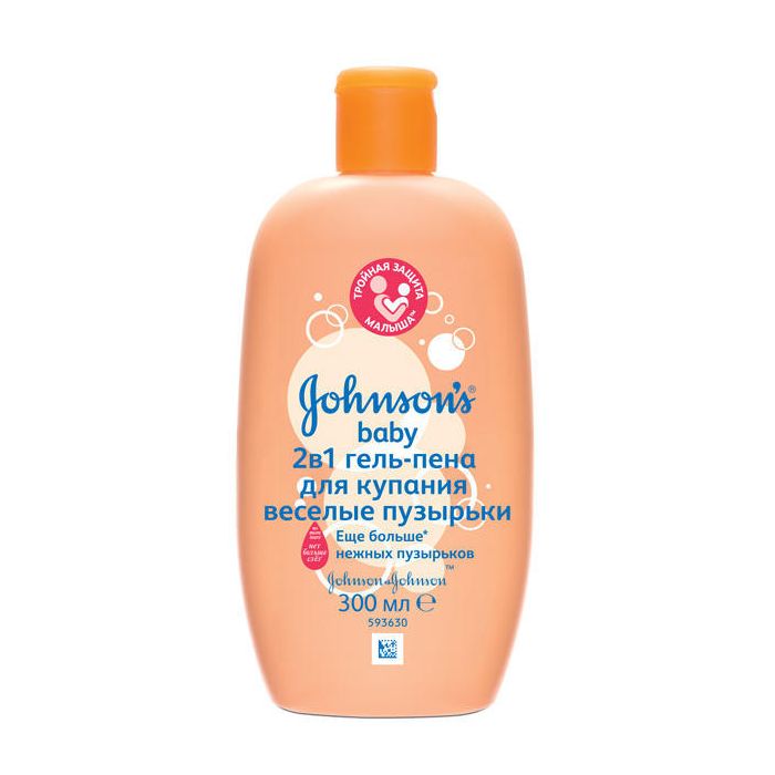 Піна-гель Johnson дитяча 2в1 Веселі бульбашки 300 мл