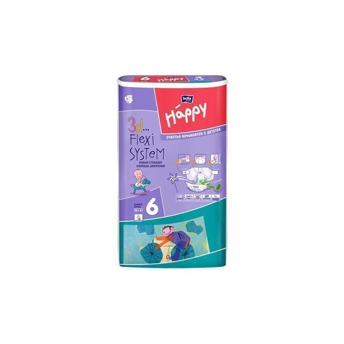 Підгузки Happy Junior Extra р.6 (16+ кг) 54 шт
