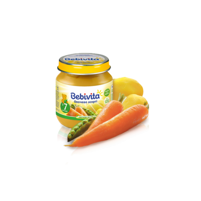 Пюре Bebivita Овочеве асорті з 7 місяців 100 г