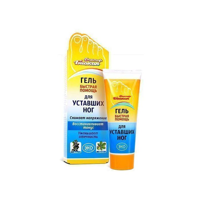 Гель Доктор Біокон швидка допомога для втомнених ніг 75 г