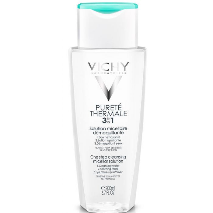 Міцелярна рідина Vichy Purete Thermal для зняття макiяжу з обличчя 200 мл - фото №1 Міцелярна рідина Vichy Purete Thermal для зняття макiяжу з обличчя 200 мл
