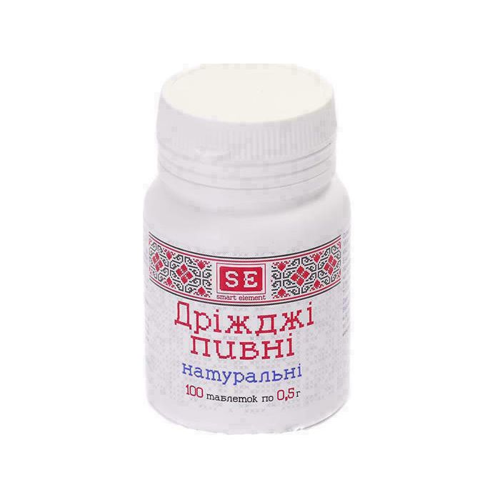 Пивні дріжджі натуральні 0,5 г таблетки №100