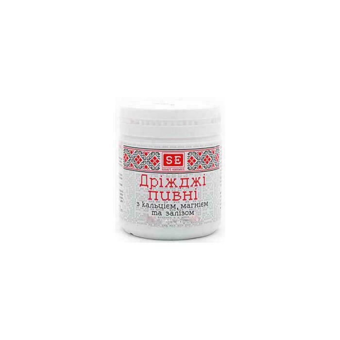 Пивні дріжджі з кальцієм, магнієм ті залізом 0,5 г таблетки №100