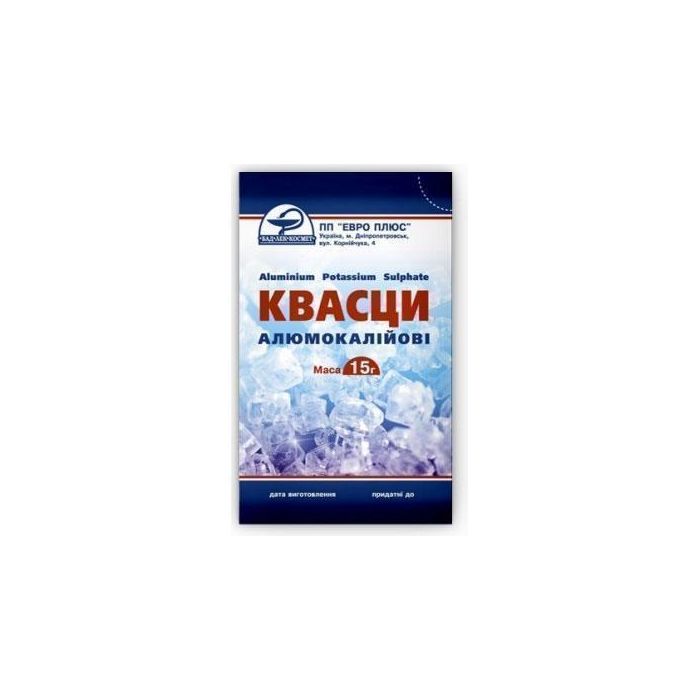 Квасци алюмокалійові 15 г (порошок)