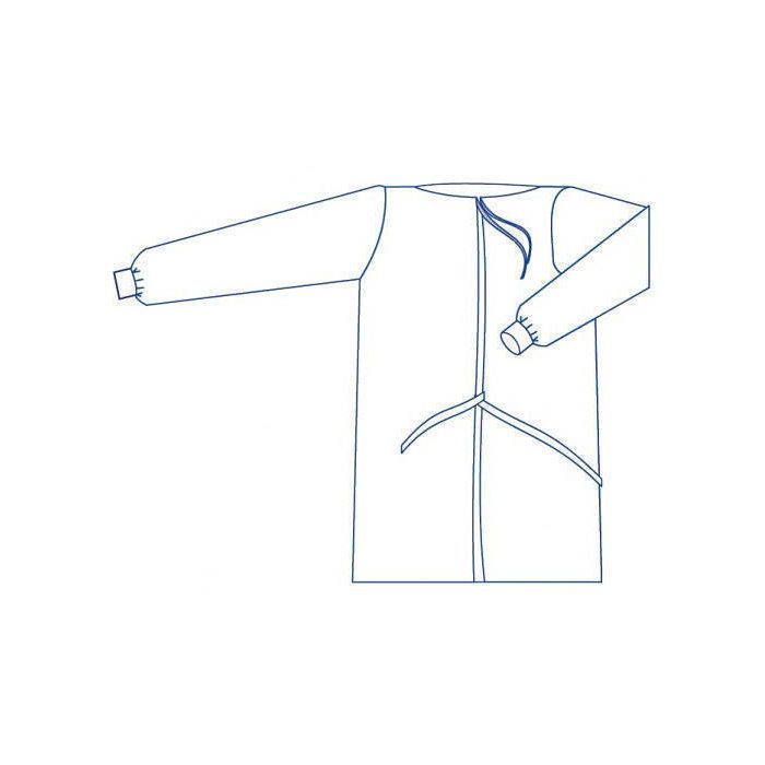 Халат медичний (хірургічний) на зав'язках 130 см (р.50-52 (L) 1220504