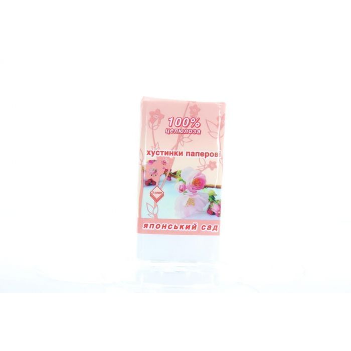 Хустинки носові Приємна мить Японський сад №10 (3-х ш.) - фото №1 Хустинки носові Приємна мить Японський сад №10 (3-х ш.)
