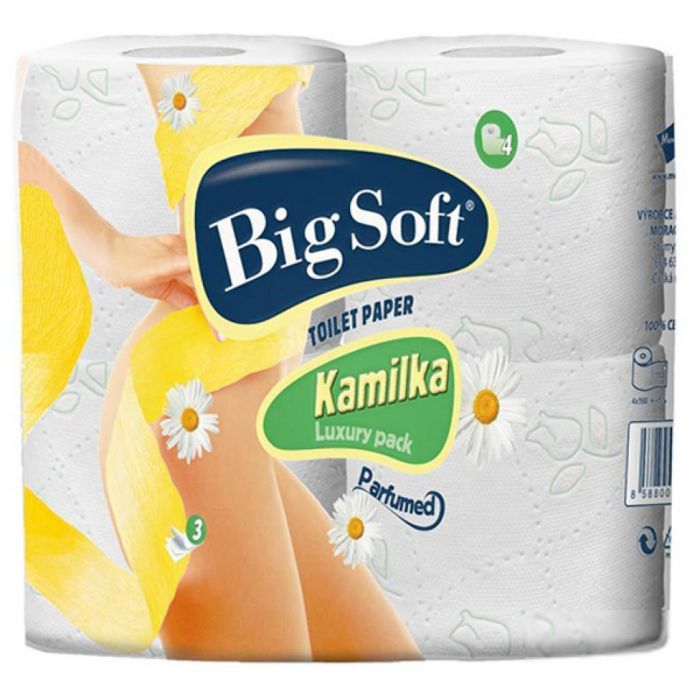 Туалетний папір Big Soft Kamilka (160 відривів) 3 шари 4 шт
