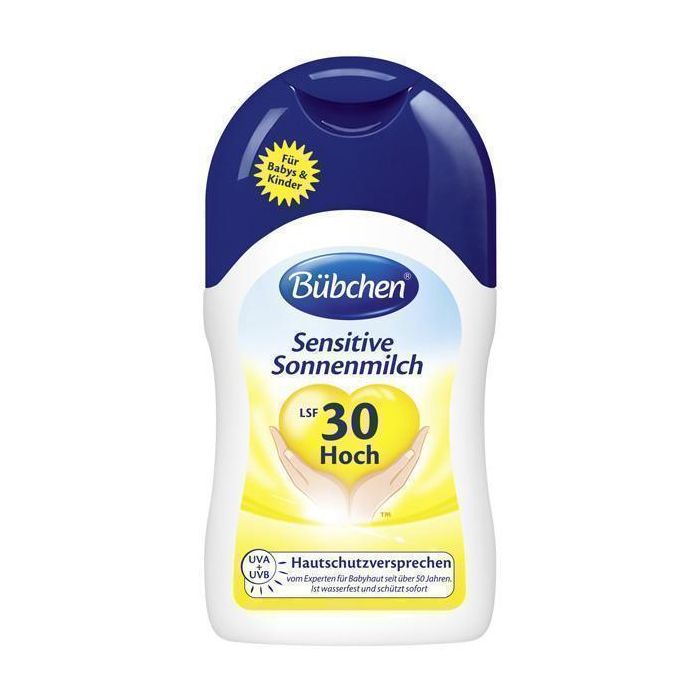 Молочко Bubchen Sensitive сонцезахисне SPF-30 150 мл - фото №1 Молочко Bubchen Sensitive сонцезахисне SPF-30 150 мл