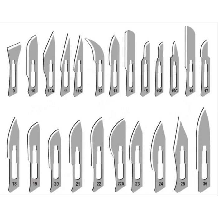 Лезо скальпеля карбонове №22