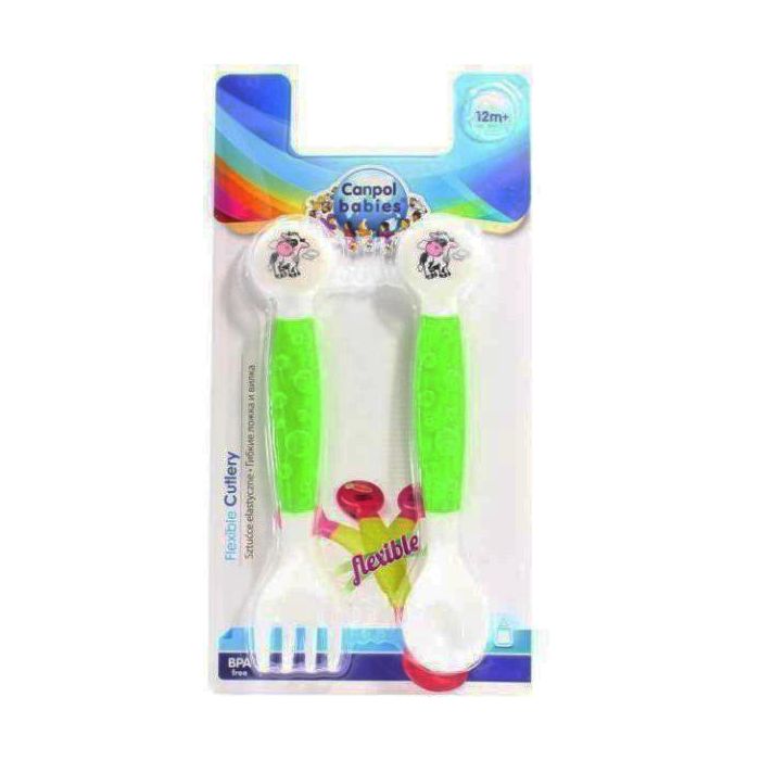 Ложка та виделка Canpol Babies еластичні 56/580