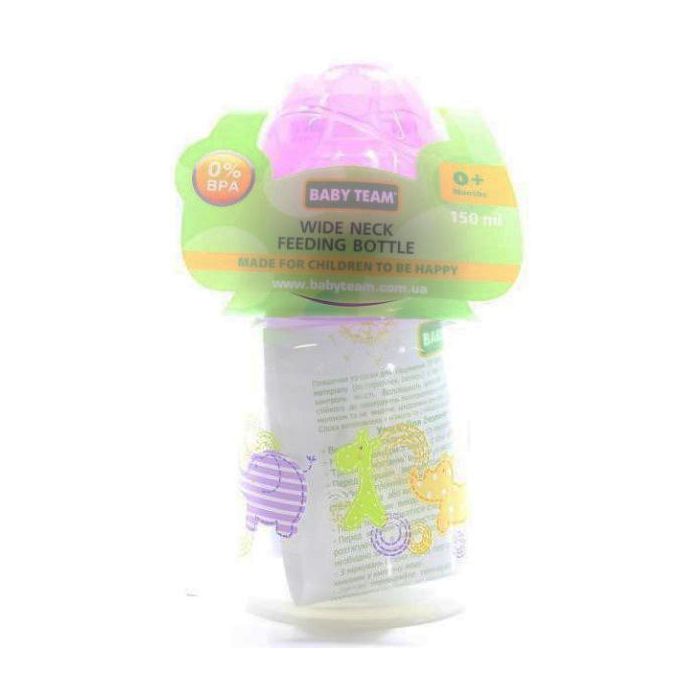 Пляшечка Baby Team для годування з широким горлом 150 мл