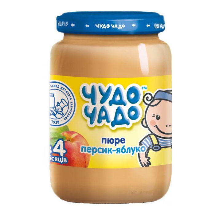 Пюре Чудо-Чадо з персиків та яблук з цукром 170 г