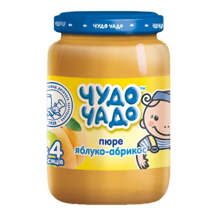 Пюре Чудо-Чадо з яблук і абрикос з цукром 170 г