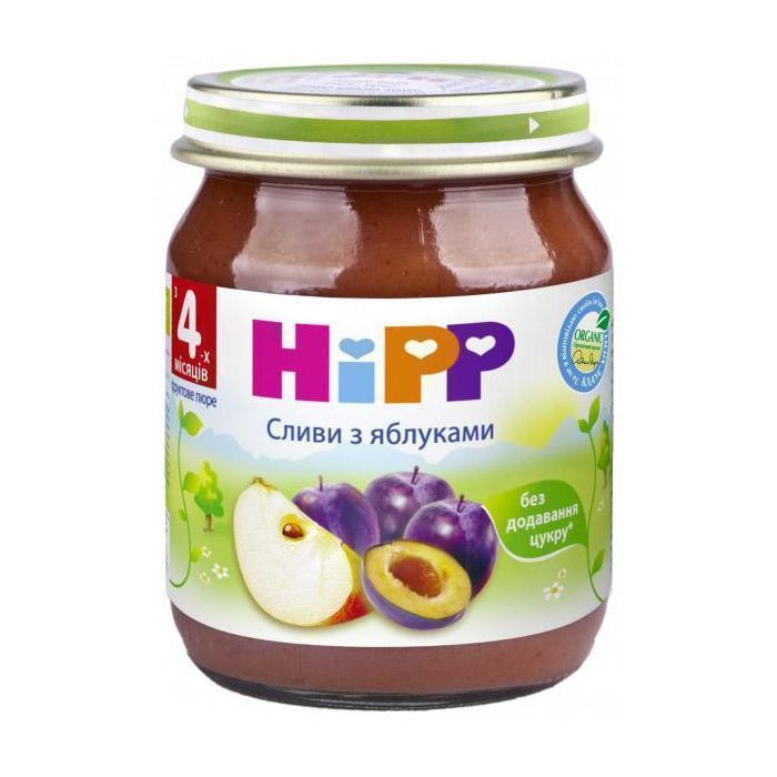 Пюре Hipp сливы с яблоками (с 4 месяцев) 125 г