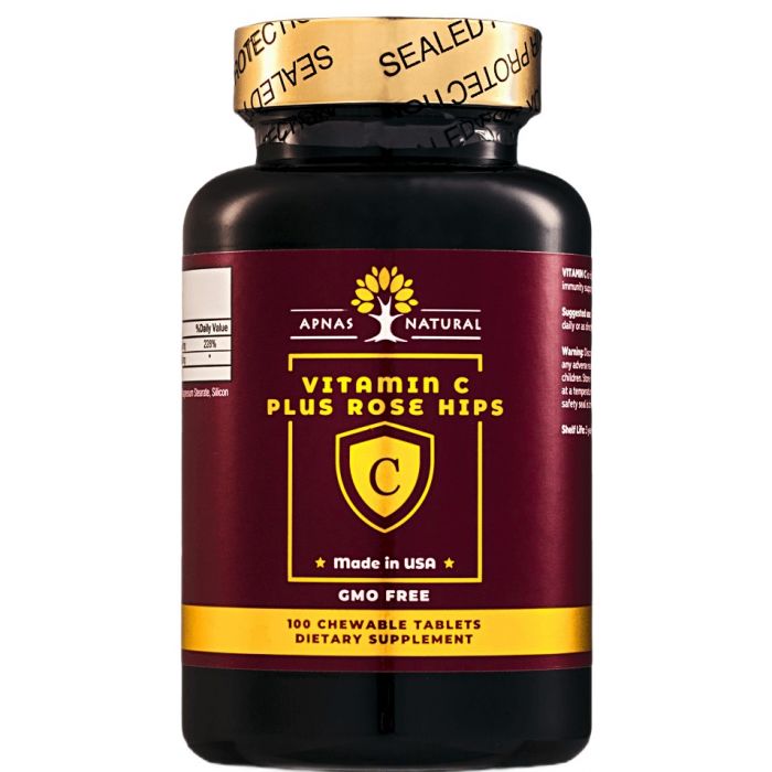 Apnas Natural (Апнас Натурал) Вітамін С плюс Шипшина таблетки жувальні №100