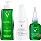 Набір Vichy (Віши) Normaderm (Гель Phytosolution для очищення жирної шкіри 400 мл+Сироватка-пілінг для корекції недоліків 30 мл+Флюїд сонцезахисний проти ознак фотостаріння SPF50+ 15 мл) foto 1
