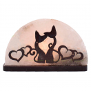 Соляна лампа Коти із серцями 1,5 кг foto 1