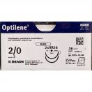 Шовний матеріал Оптилен 2/0 90 см 2 голки, 26 мм №36 foto 1