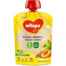 Пюре Milupa фруктове яблуко, абрикос, банан та злаки, від 6 місяців, 80 г foto 1