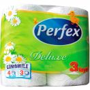 Туалетний папір Perfex Deluxe Ромашка тришаровий, 4 рулони foto 1