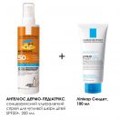 Набір La Roche-Posay (Ля Рош-Позе) Антеліос Дермо-Педіатрікс (Сонцезахисний ультралегкий спрей для чутливої шкіри дітей з дуже високим ступенем захисту SPF50+, 200 мл + Ліпікар Синдет, 100 мл) foto 3