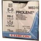Шовний матеріал Пролен 5-0 колючі II-голки 13 мм 75 см W8310 foto 1