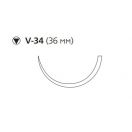 ПДС-ІІ р.0 колючо-ріжуча(TAPERCUT) голка 36мм,1/2 кола,д.90см,фіолет.,36штук W9381H foto 1