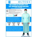 Халат ізоляційний медичний одноразовий (р.S) foto 3