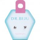 Сережки-голки Dr.Biju Квадрат 4,0 мм Кришталь, дитячі, 1 пара foto 1