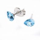 Сережки-голки Dr.Biju Вишукана груша 6,0 мм Аква Богеміка, дитячі, 1 пара foto 2