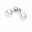 Сережки-голки Dr.Biju Перлина 6,0 мм Біла, дитячі, 1 пара foto 2