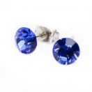 Сережки-голки Dr.Biju Сіріус 7.1 мм Сапфір, дитячі, 1 пара foto 2