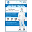 Комбінезон біологічного захисту одноразовий з проклейкою швів сірою стрічкою (4 клас захисту) р.S foto 3