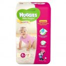 Підгузки Huggies Ultra Comfort р.4+ (10-16 кг) для дівчаток 17 шт foto 1