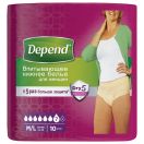 Труси урологічні Depend жіночі M/L 10x6 foto 1