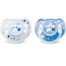 Пустушка Avent від 6 до 18 місяців силіконова нічна 2 шт BFA-Free (SCF176/22) foto 1