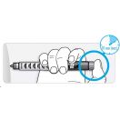 Шприц-ручка інсулінова багаторазового використання Allstar Sanofi (бірюзового кольору) foto 5