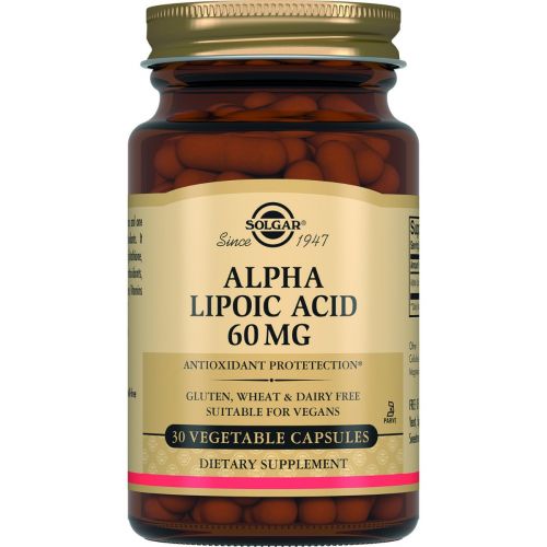 Solgar Альфа-ліпоєва кислота 60 мг капсули №30 - фото №1 Solgar Альфа-ліпоєва кислота 60 мг капсули №30