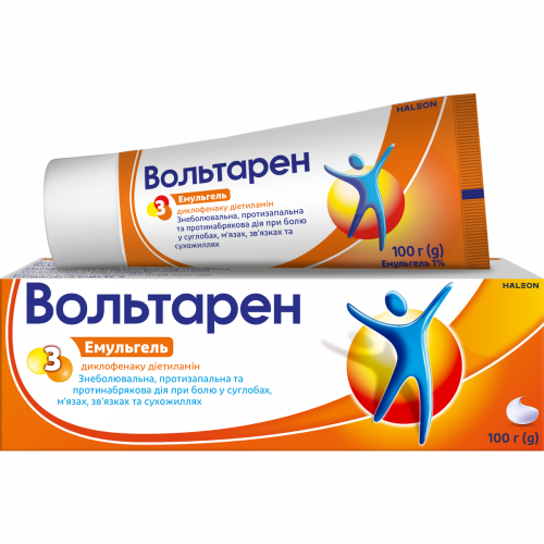 Вольтарен 1% емульгель 100 мл - фото №1 Вольтарен 1% емульгель 100 мл