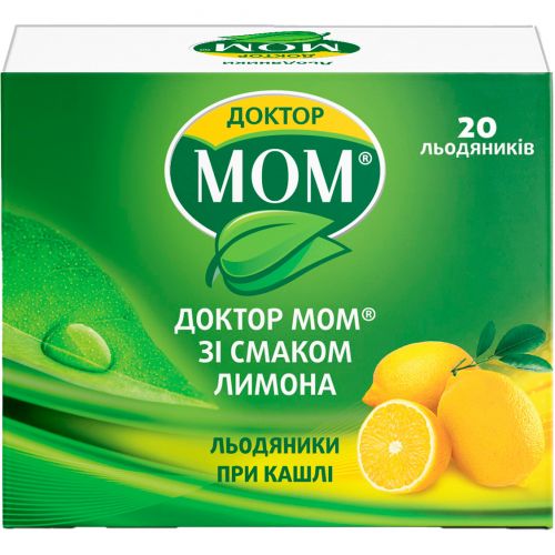 Доктор Мом пастилки від кашлю №20 (лимон) - фото №1 Доктор Мом пастилки від кашлю №20 (лимон)