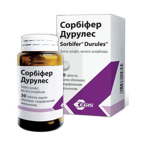 Сорбіфер дурулес таблетки №30 - фото №1 Сорбіфер дурулес таблетки №30