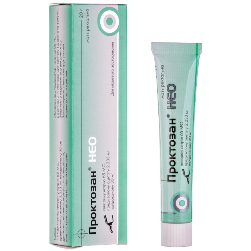 Проктозан NEO мазь 20 г - фото №1 Проктозан NEO мазь 20 г