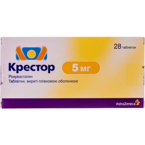 Крестор 5 мг таблетки №28 - фото №1 Крестор 5 мг таблетки №28