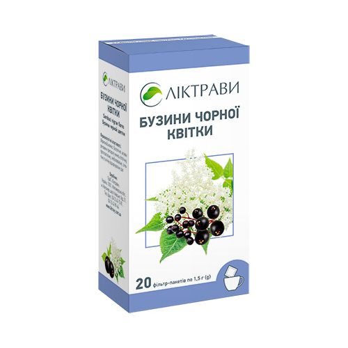 Бузини чорної квітки (20 по 1,5 г) - фото №1 Бузини чорної квітки (20 по 1,5 г)