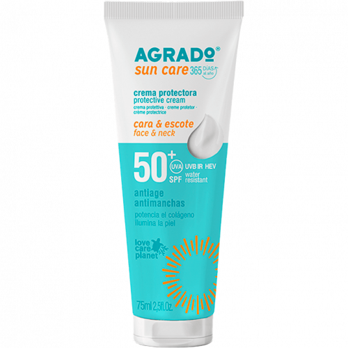 Крем Agrado (Аградо) сонцезахисний для обличчя SPF50+ 75 мл - фото №1 Крем Agrado (Аградо) сонцезахисний для обличчя SPF50+ 75 мл